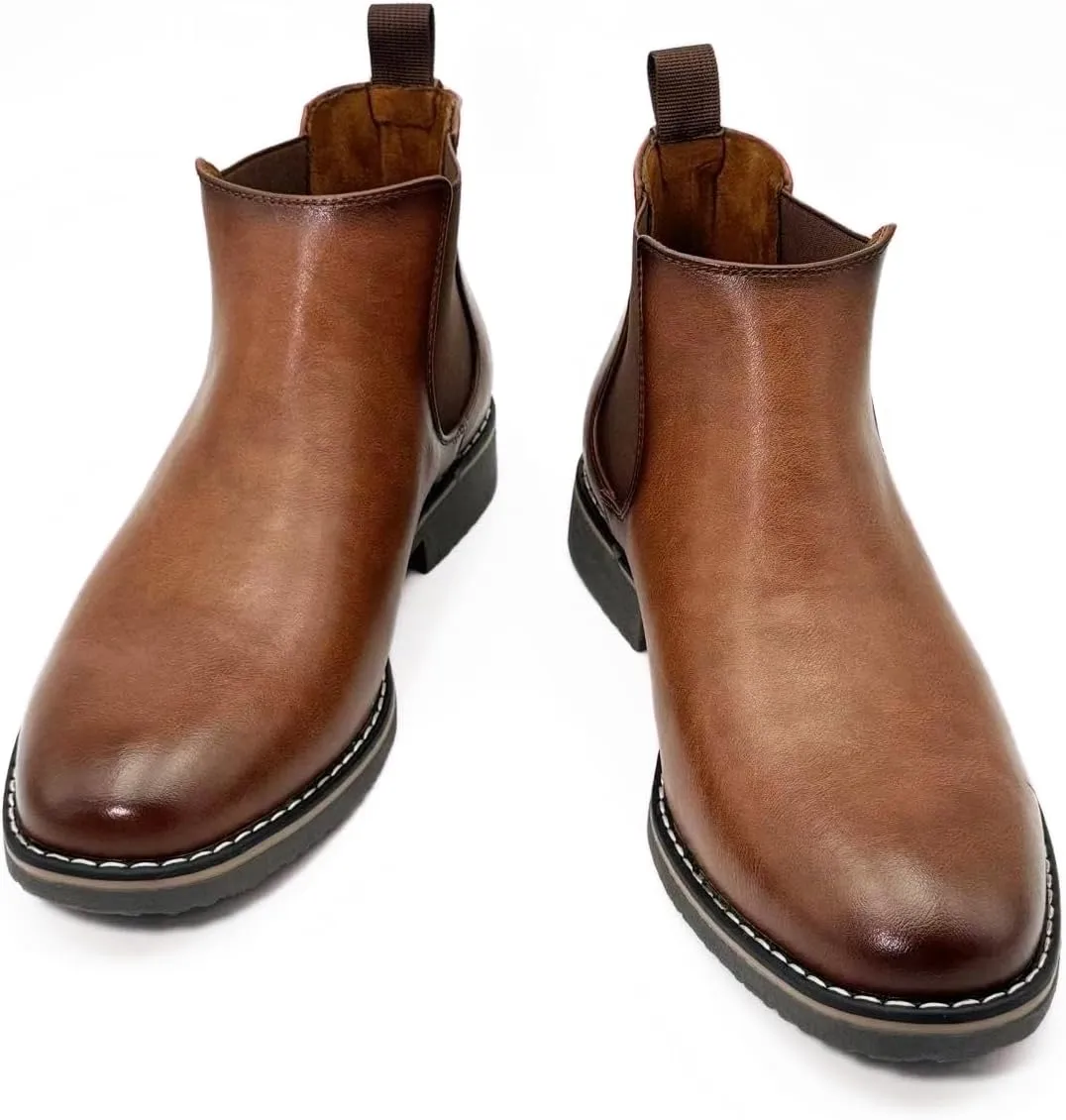 Finishing & Sewing Men's Chelsea Boots, Smart Casual Slip On Ankle Boots
