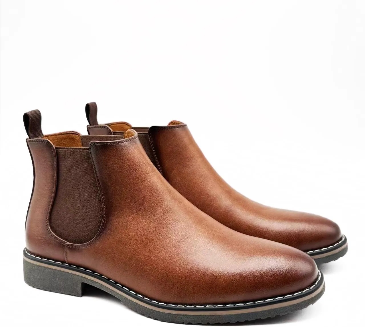 Finishing & Sewing Men's Chelsea Boots, Smart Casual Slip On Ankle Boots