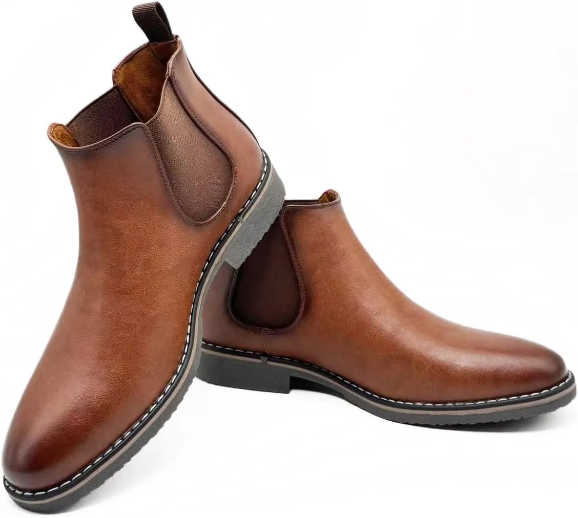 Finishing & Sewing Men's Chelsea Boots, Smart Casual Slip On Ankle Boots