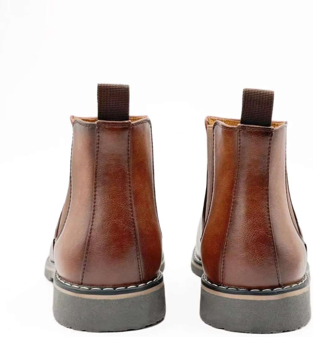 Finishing & Sewing Men's Chelsea Boots, Smart Casual Slip On Ankle Boots