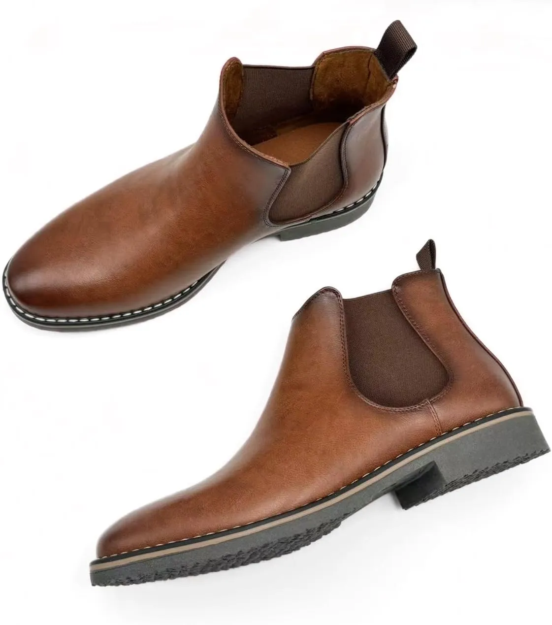 Finishing & Sewing Men's Chelsea Boots, Smart Casual Slip On Ankle Boots