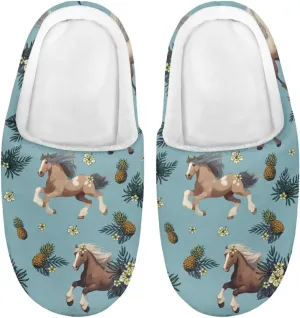 Flashideas Toddler Slippers Kids Fur Lined Warm Slip On Home Slippers Soft Plush Slippers