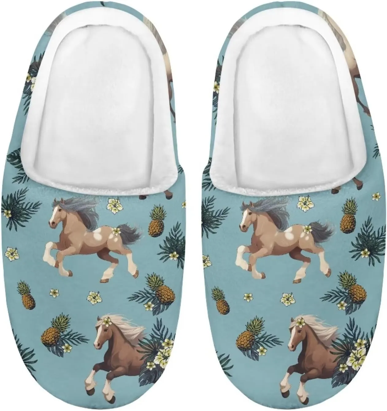 Flashideas Toddler Slippers Kids Fur Lined Warm Slip On Home Slippers Soft Plush Slippers