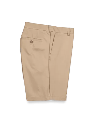 Flat Front Lightweight Impeccable Shorts - Khaki
