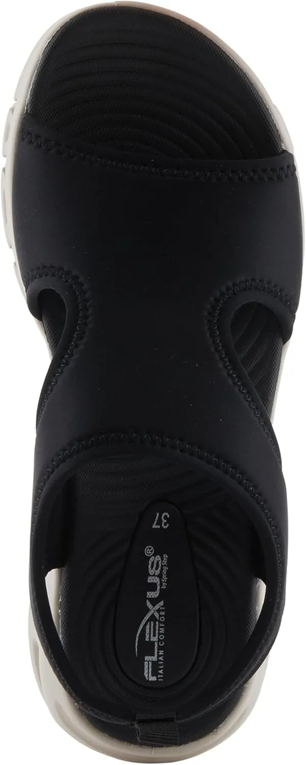 Flexus Women's GUZMAN Ankle Strap Sandals – Lycra Slip-On with Cushioned Footbed and Sporty EVA Outsole