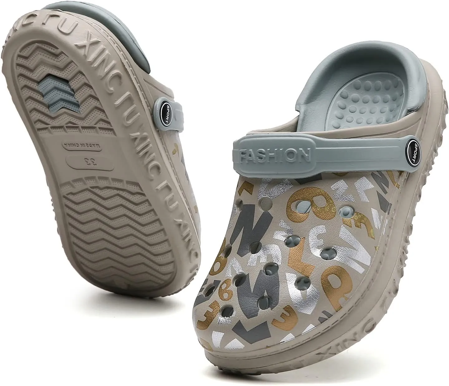 FLIOZY Kid's Garden Clogs Boys Girls Sandals Summer Beach Slip on Water Shoes Lightweight Pool Shower Slippers