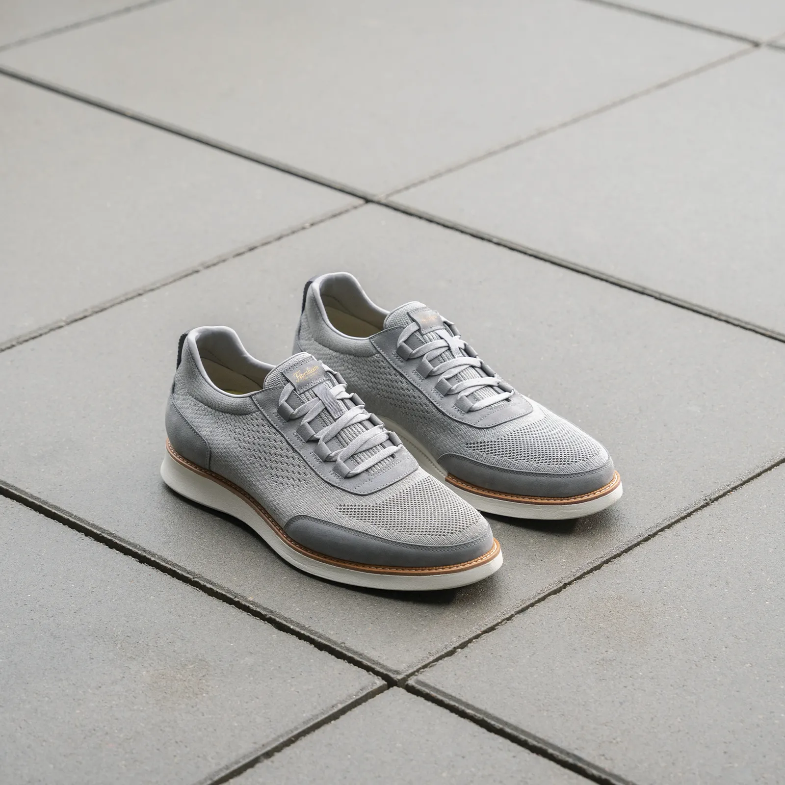 Florsheim Launch Knit Elastic Lace Slip On (Men) - Gray