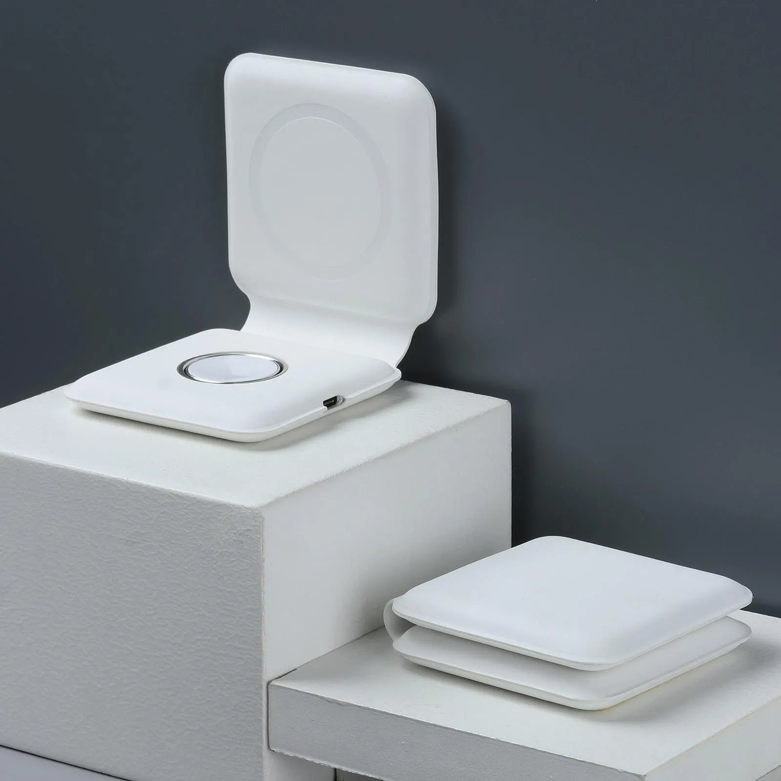 Foldable Dual Wireless Charger For Phones Iwatch Airpods