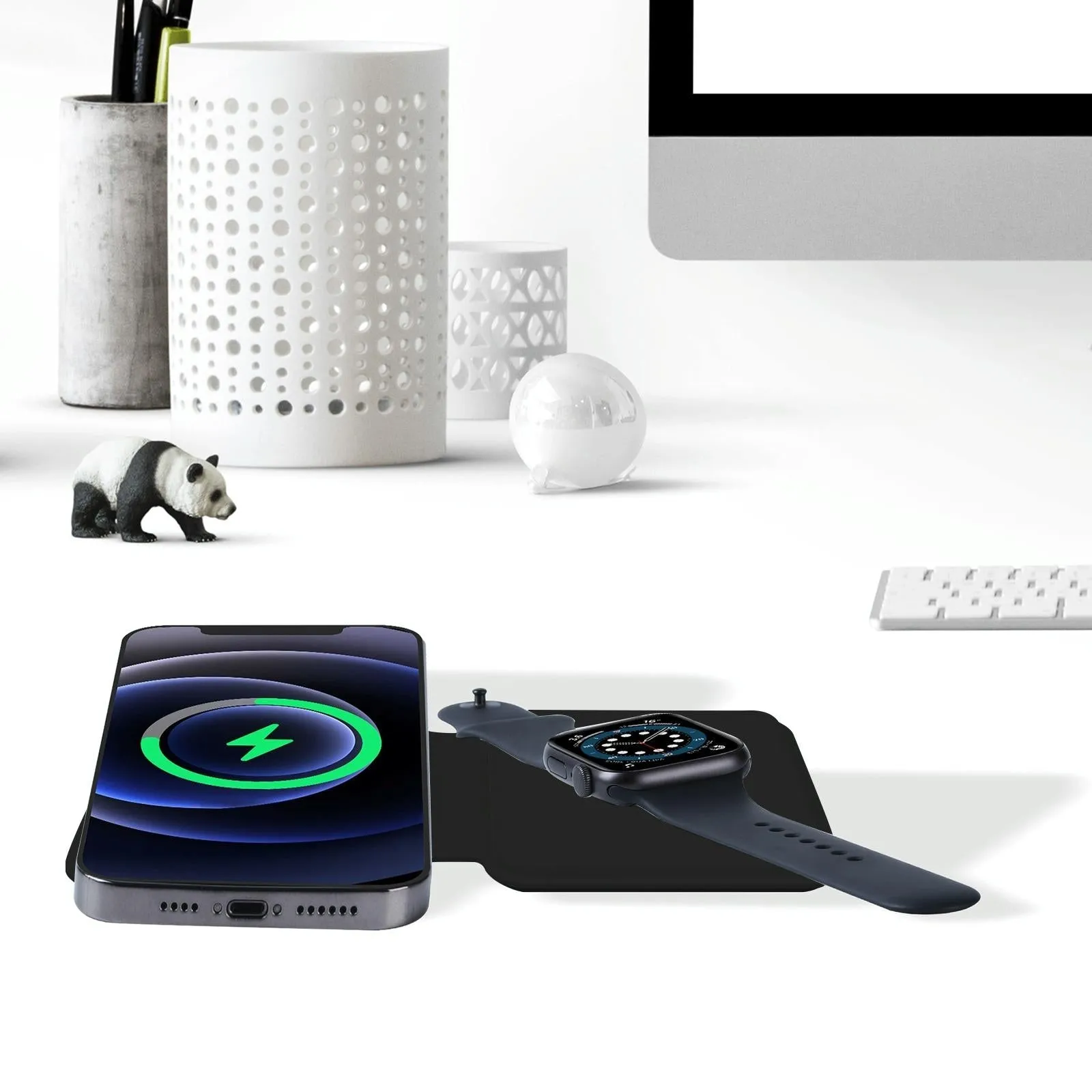 Foldable Dual Wireless Charger For Phones Iwatch Airpods