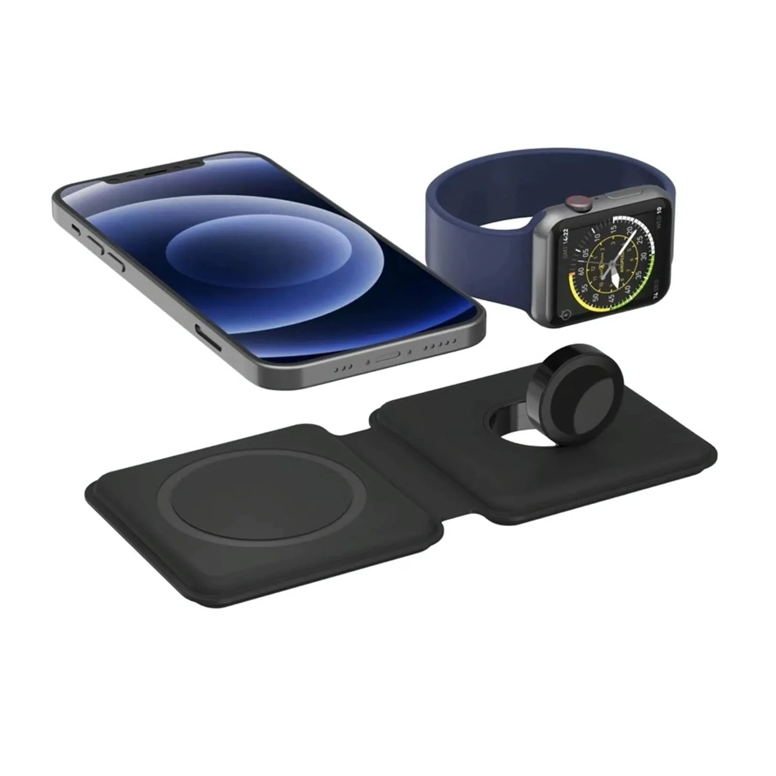 Foldable Dual Wireless Charger For Phones Iwatch Airpods