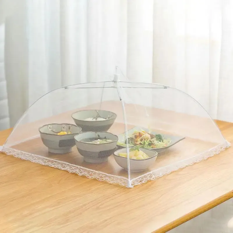 Foldable Food Mesh Cover – Pop-Up Umbrella for Meals & Fruits