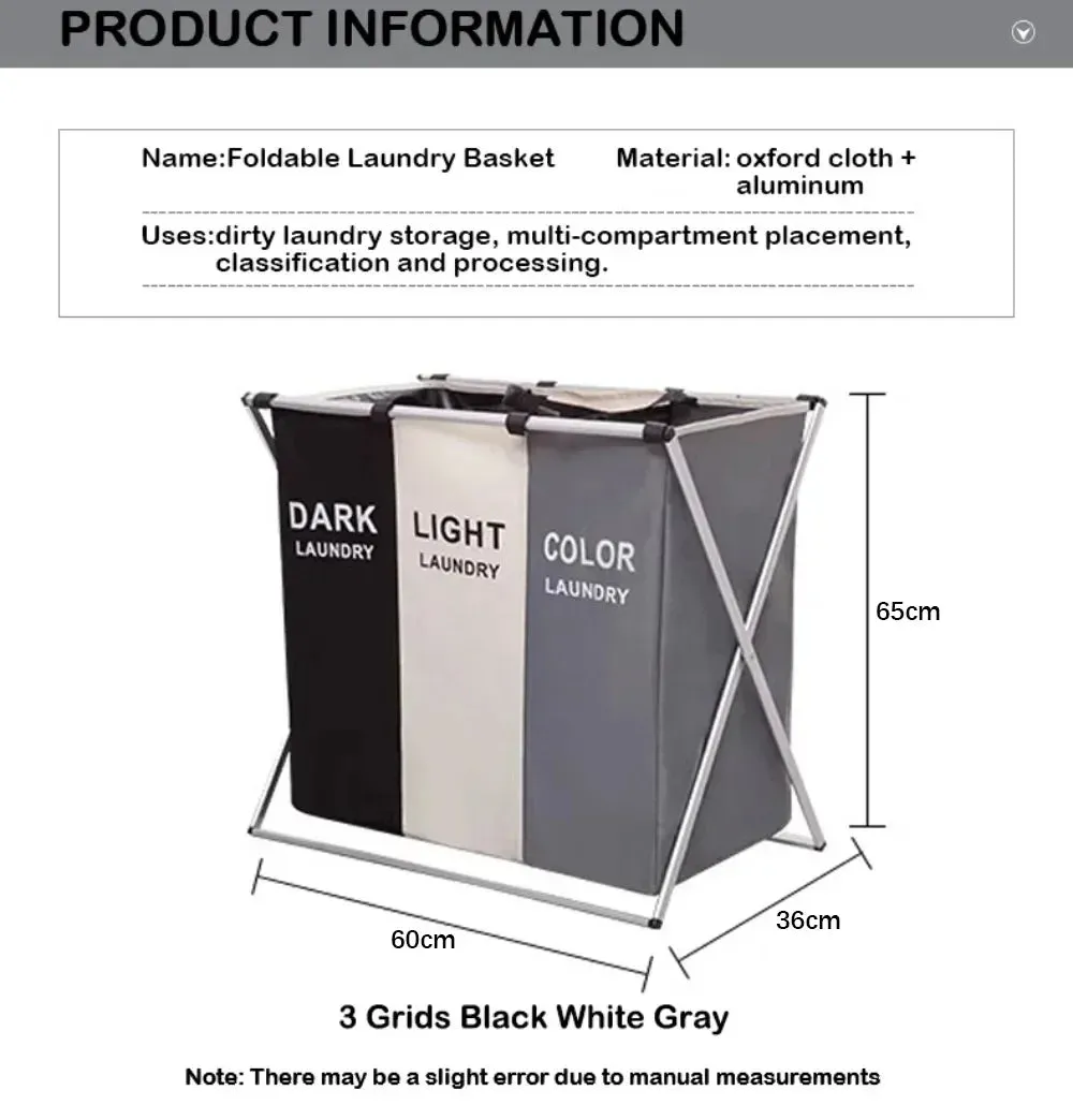 Foldable Laundry Hamper with Storage
