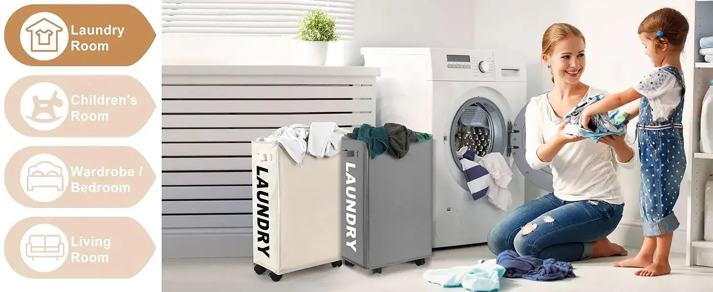 Foldable Laundry Hamper with Storage