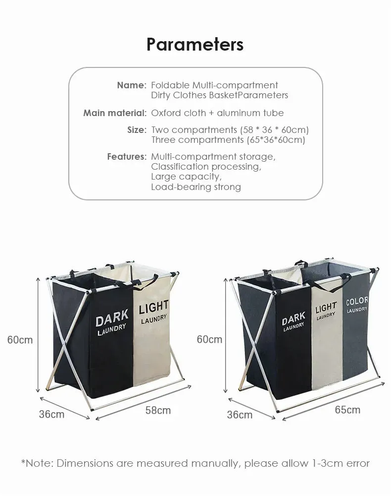 Foldable Laundry Hamper with Storage