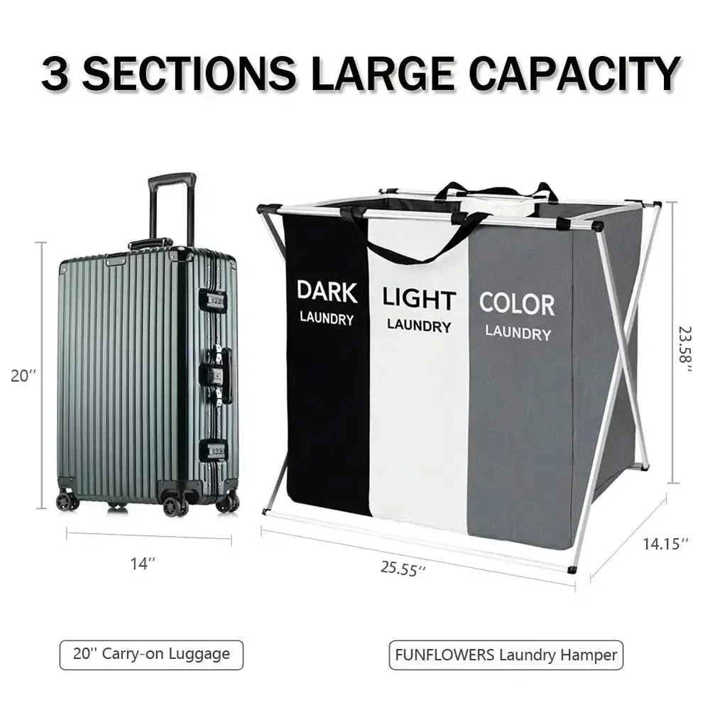 Foldable Laundry Hamper with Storage