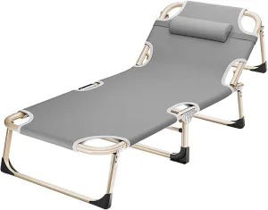 Folding Bed, Camping Cot, Folding Sleeping Bed, Lightweight Portable Sleeping Cot, for Office Nap, Beach Vocation and Home Lounging(Large)