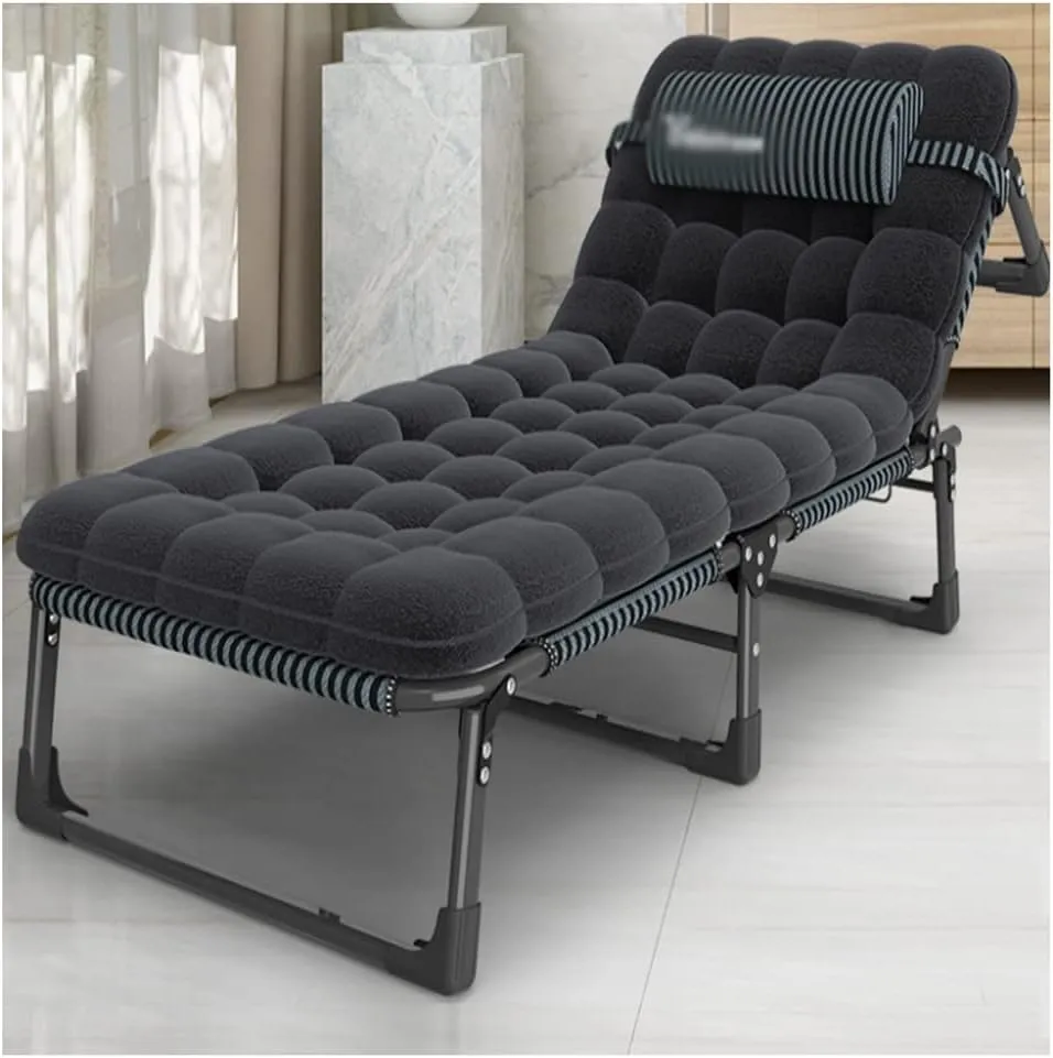 Folding Bed Lunch Office Lunch Bed Simple Leisure Accompanying Bed Outdoor Single Multifunctional Recliner Folding Bed