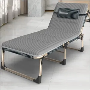 Folding Bed Lunch Office Lunch Bed Simple Leisure Accompanying Bed Outdoor Single Multifunctional Recliner Folding Bed