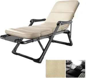 Folding Recliner, Beach Garden Office Leisure Bed Deck Chair Sun Lounger, Outdoor Travel Camping Portable Adjustable Hand Foot Massage (Color : A) (D) (D)
