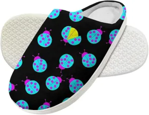 Forchrinse Christmas Bell Girls Plush House Slippers Boys Christmas Slippers Non Slip Winter Warm Slippers for Kids Slip on Home Clogs Slippers