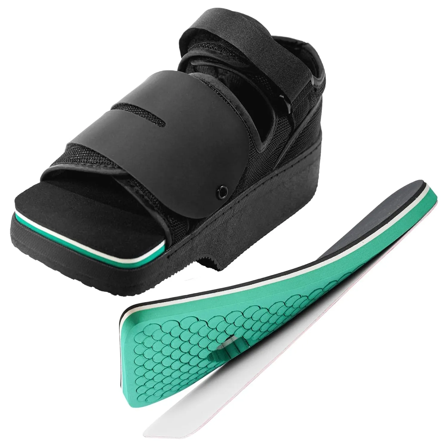 Forefoot Offloading Post Op Shoe-Wedge Post Op Shoe Ortho Wedge Healing Shoes - Offloading Shoes with Peg Assist Insole for Broken Toe, Bunion, Hammer toe, Diabetic Foot Ulcer, S