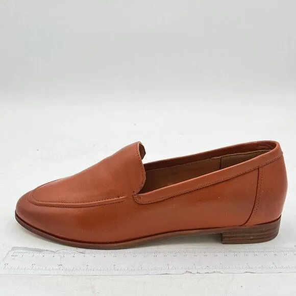 FOWT Coffe Wide Width Loafer Shoes Slip On High Block Stripped Heel Loafer Shoes