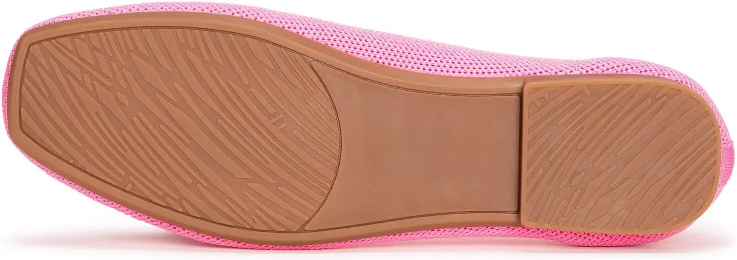 Frank Mully Women's Loafer Flats Square Toe Comfortable Office Work Shoes, Cute Penny Loafer Slip On Walking Driving Shoes