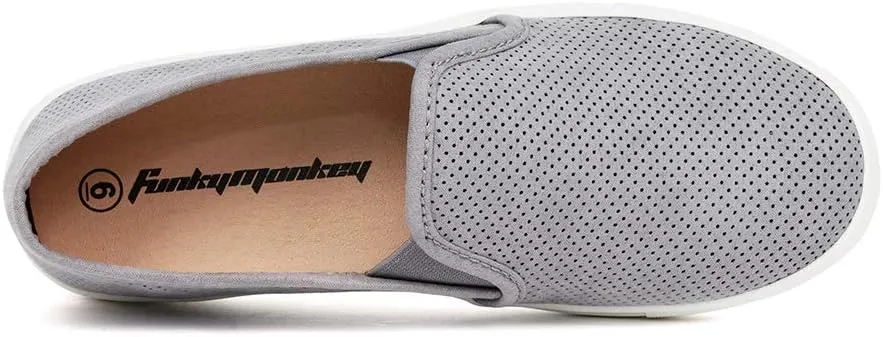 FUNKYMONKEY Women's Loafers Comfort Walking & Driving Slip-on Fashion Sneaker