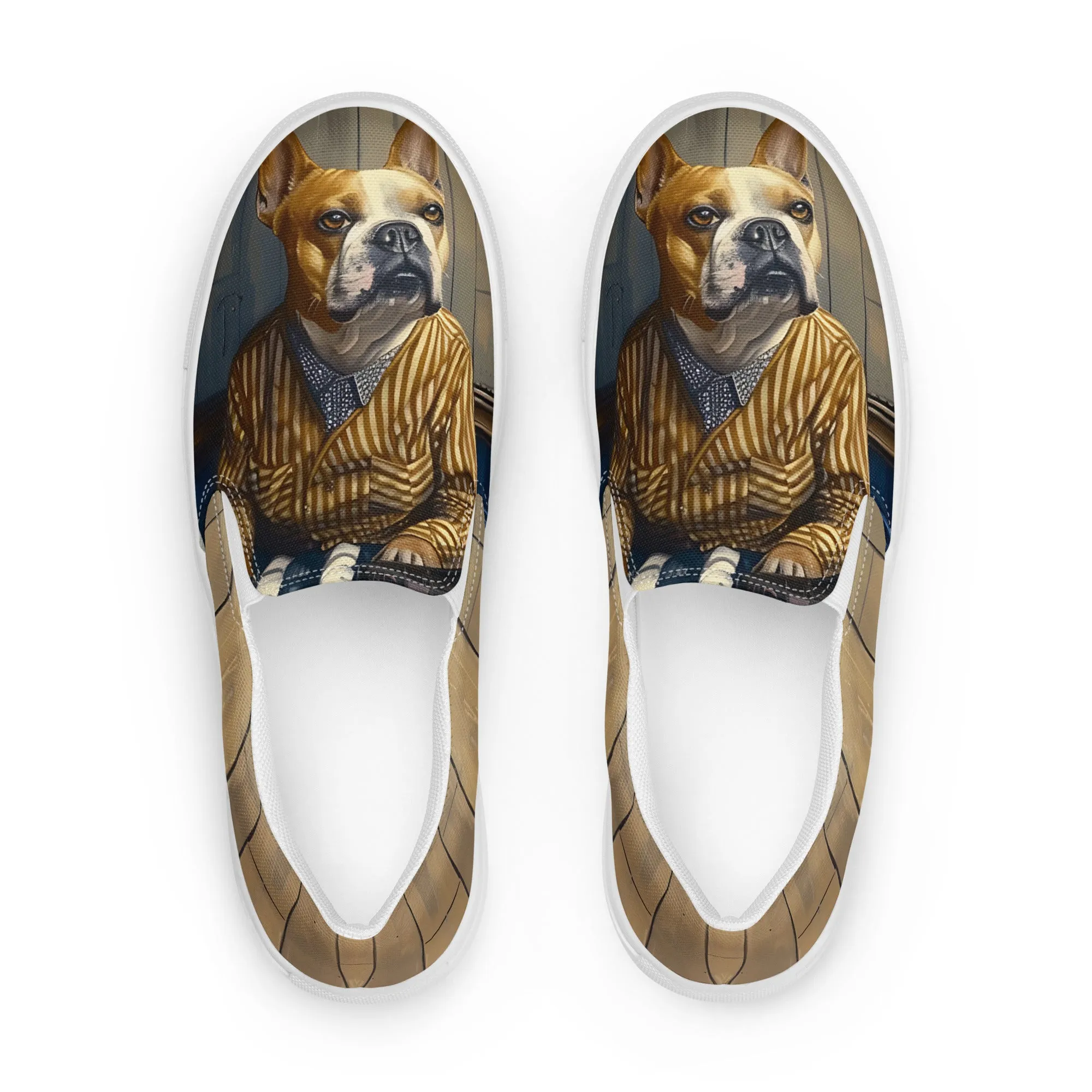 Furry Friend in Robe Women’s slip-on canvas shoes