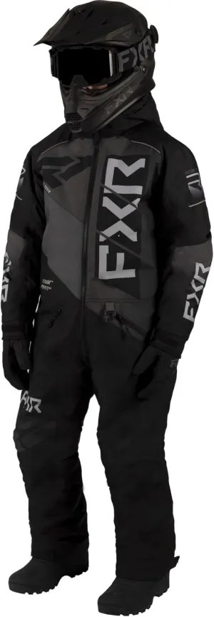 FXR Youth Helium Snowsuit/Monosuit 2025 (Black/Charcoal/Gray - 14)
