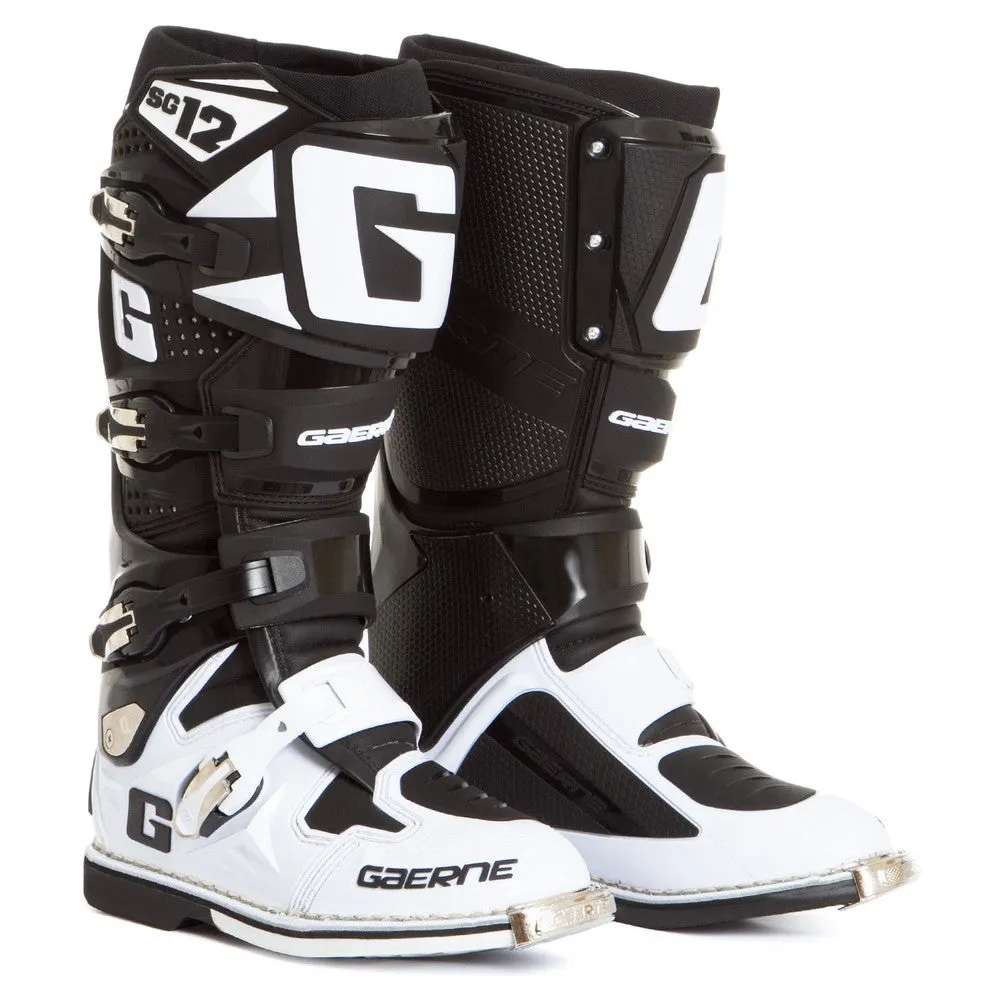 GAERNE SG-12 BLACK/WHITE BOOTS