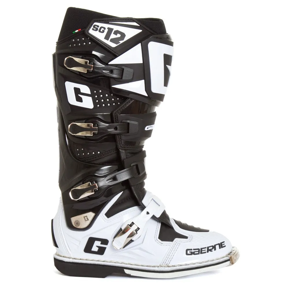 GAERNE SG-12 BLACK/WHITE BOOTS