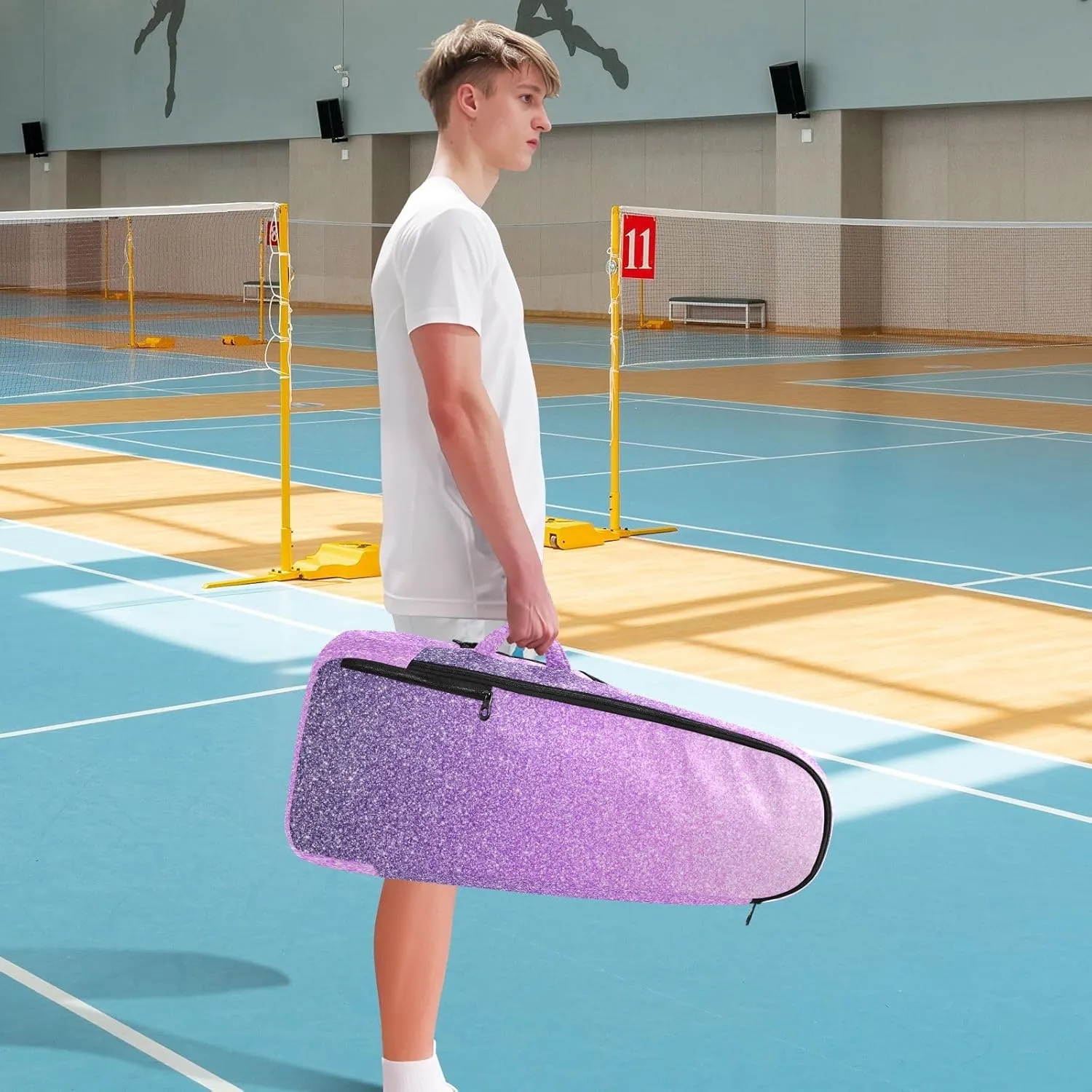 GAIGEO Racket Bag, Multiple Storage Compartments, Foldable Racket Pocket