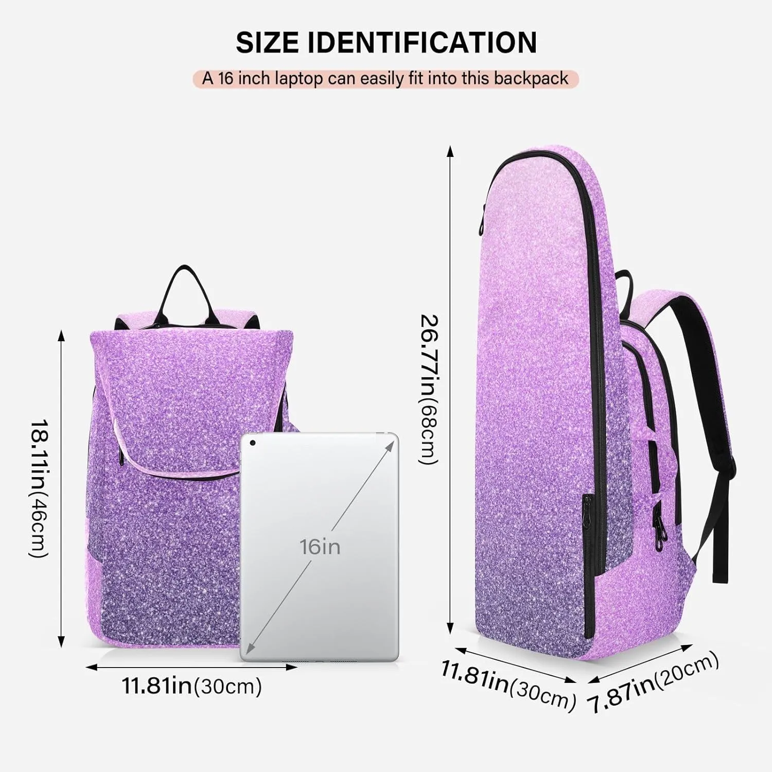 GAIGEO Racket Bag, Multiple Storage Compartments, Foldable Racket Pocket