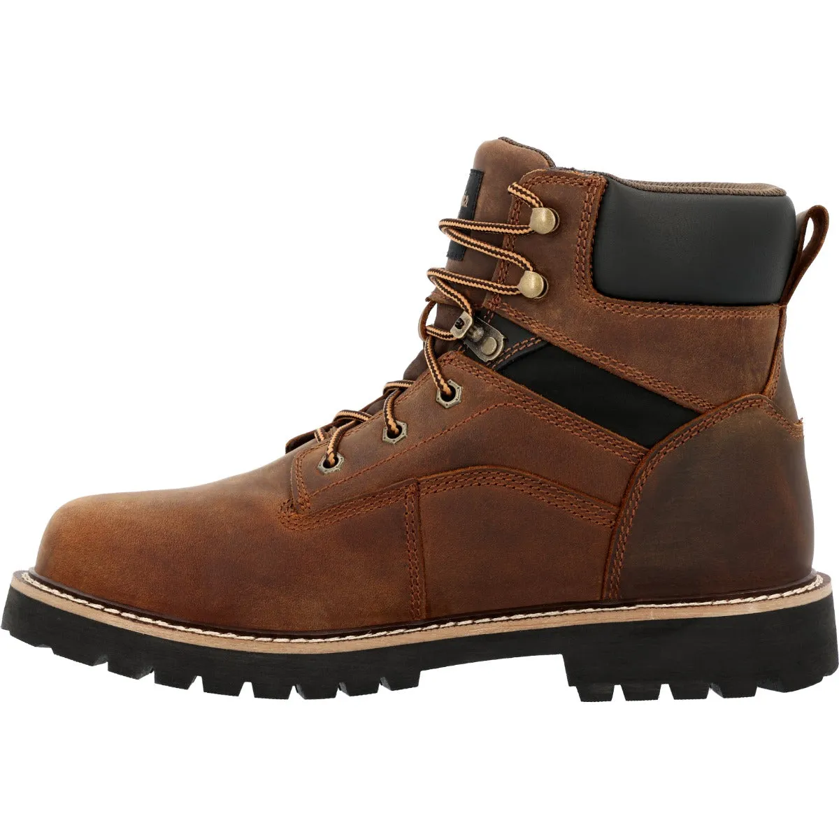 Georgia Boots Brown Core 37 Steel Toe 6 inch Men's Waterproof Work Boots GB00636