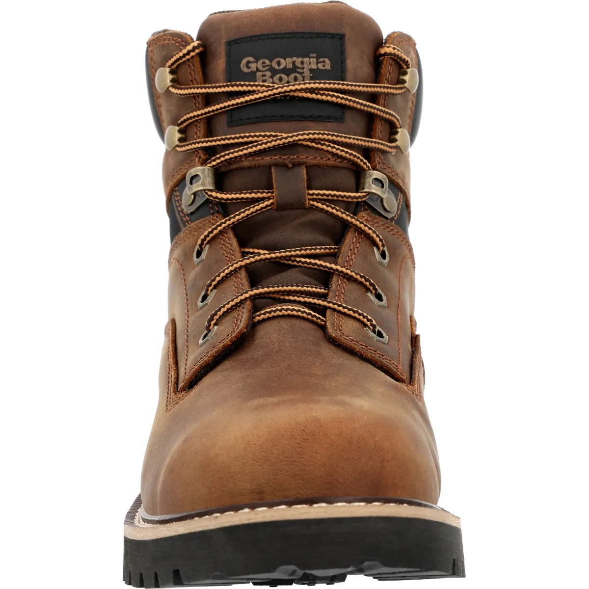 Georgia Boots Brown Core 37 Steel Toe 6 inch Men's Waterproof Work Boots GB00636