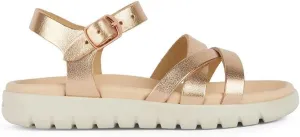 Geox J Soleima Gir Women's Sandal, copper, 6 Women