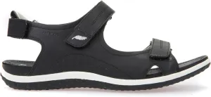 Geox Women's D Sandal Vega A Flat, Black, 7