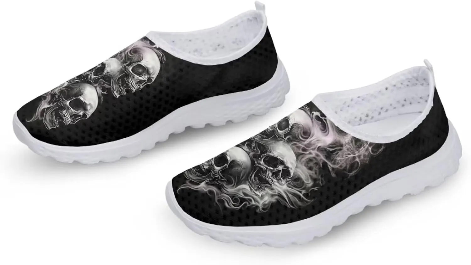 GIFTPUZZ Women Men Casual Non Slip Comfort Walking Shoes Soft Lightweight Slip On Sneakers