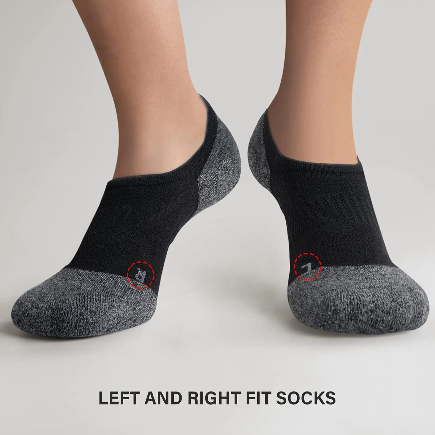 Gonii No Show Socks Womens Athletic Compression Running Low Cut Cushioned Socks 5 Pairs