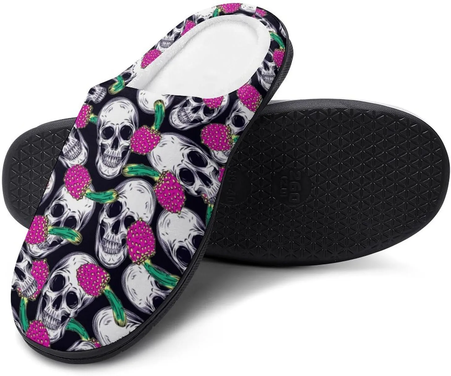Halloween House Slippers For Woman Mens Memory Foam Bedroom Slippers Indoor Outdoor Slip-On Shoes Funny Fall Slippers