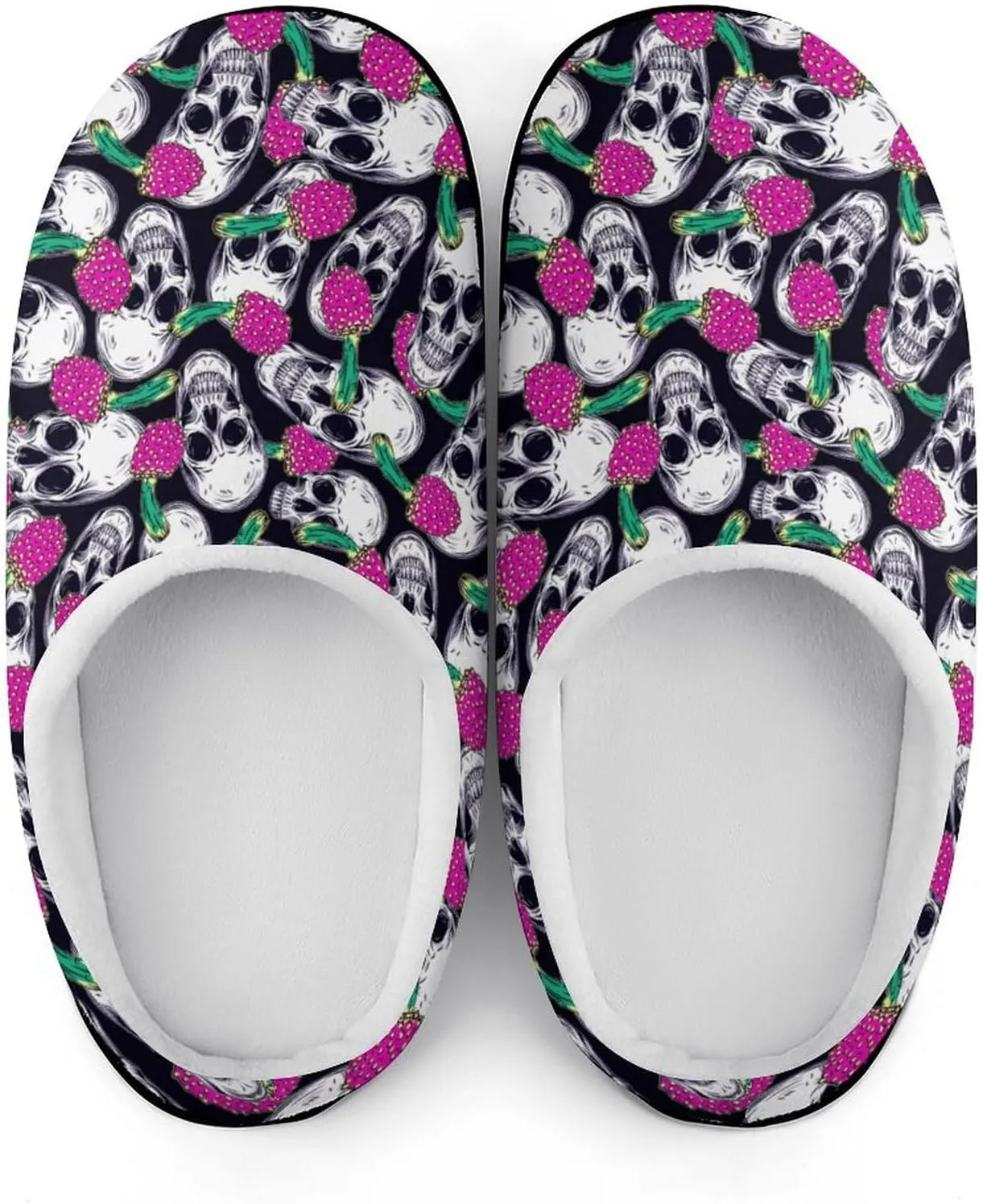Halloween House Slippers For Woman Mens Memory Foam Bedroom Slippers Indoor Outdoor Slip-On Shoes Funny Fall Slippers