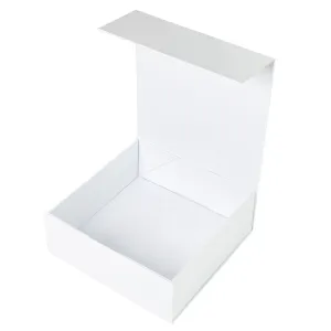Hamper Box - Rectangle, Magnetic Closure Large, Matt White