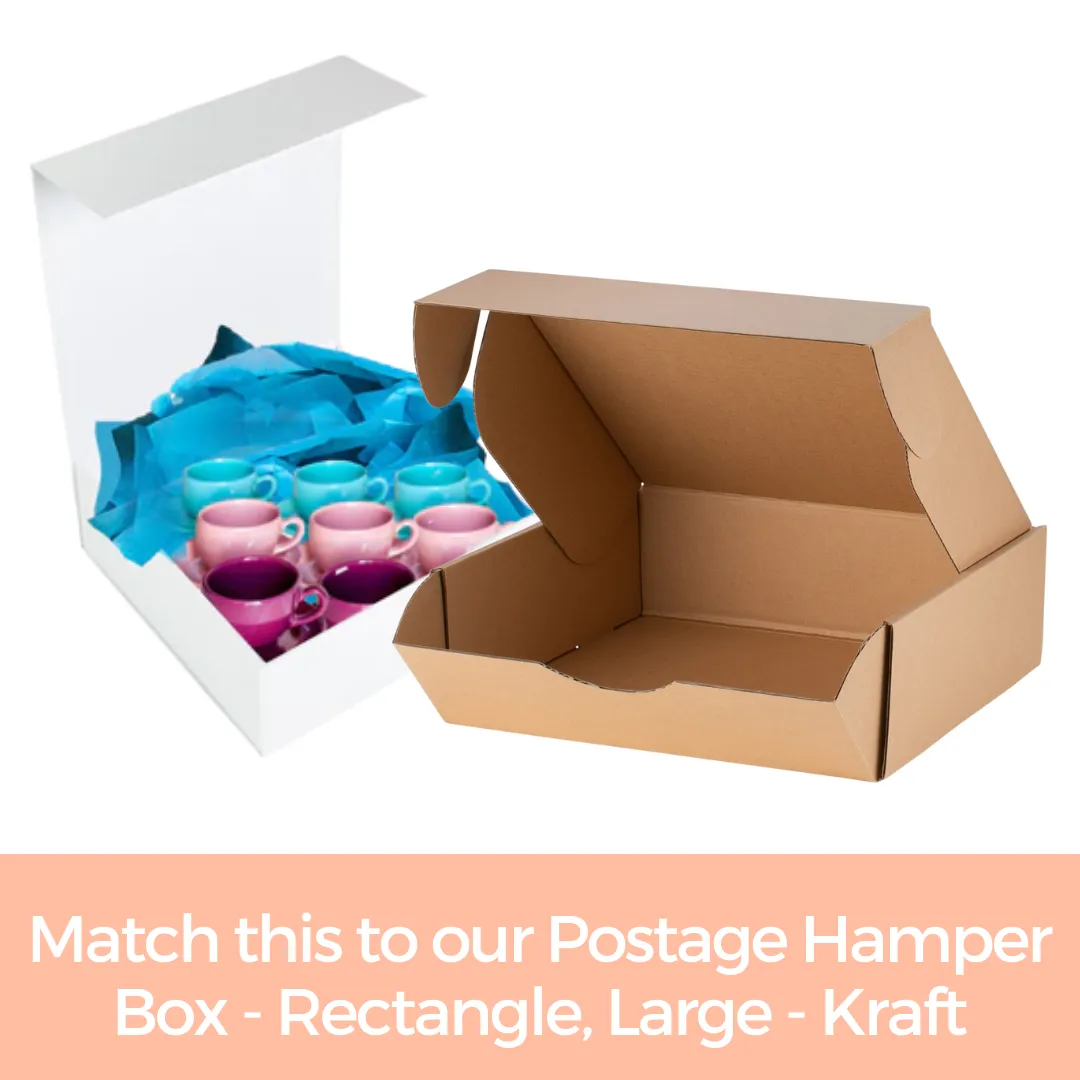 Hamper Box - Rectangle, Magnetic Closure Large, Matt White
