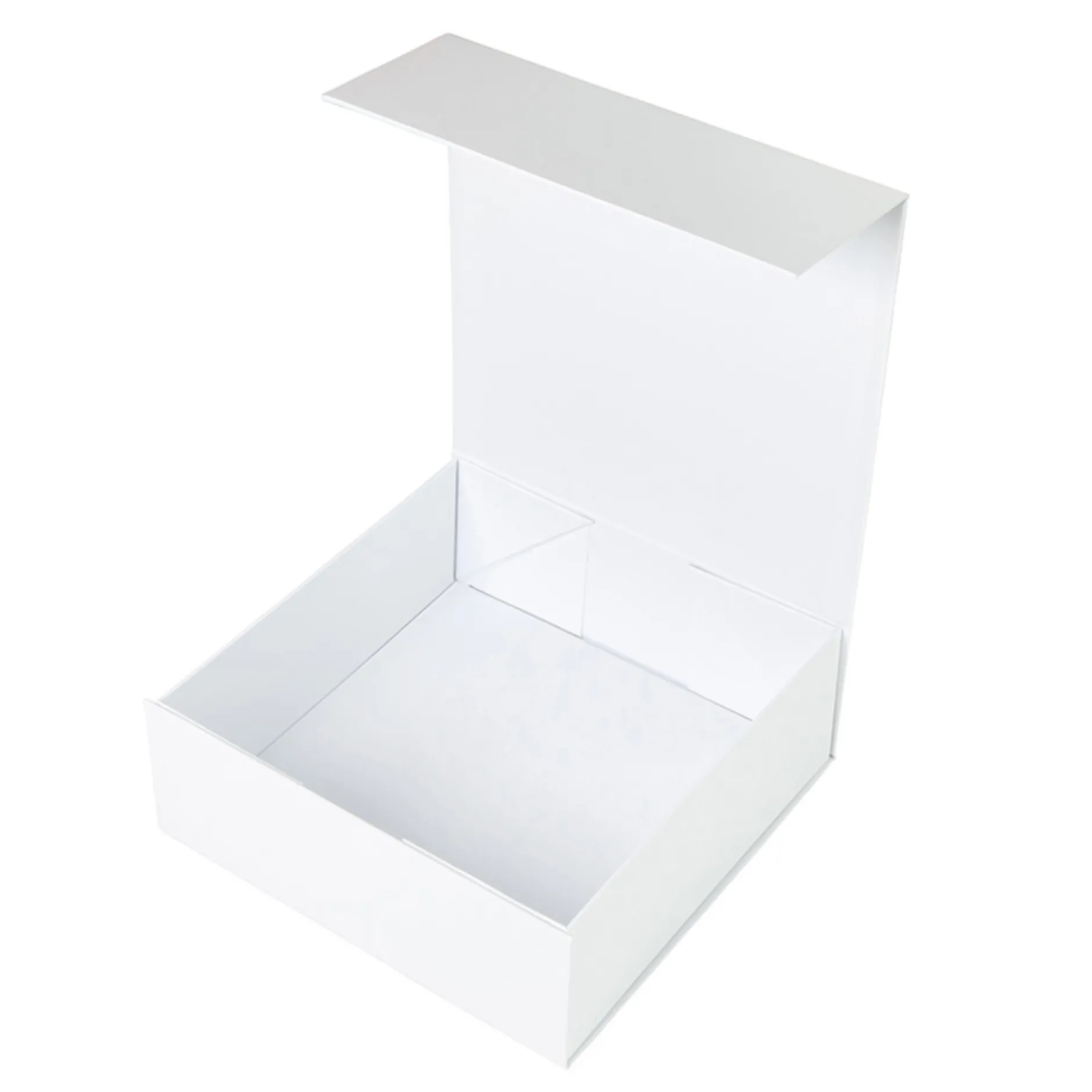 Hamper Box - Rectangle, Magnetic Closure Large, Matt White