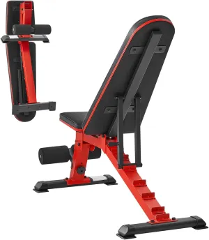 Happybuy Weight Bench, 1200lbs Heavy-Duty Stable Press for Full-Body Workout. Adjustable Sit-up Bench for Home Gym Strength Training. Flat Bench with Quick Folding and Fast Adjustment