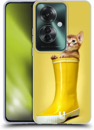 Head Case Designs Abyssinian Kitty in A Boot Funny Animals Soft Gel Case Compatible with Oppo Reno11 F 5G / F25 Pro 5G
