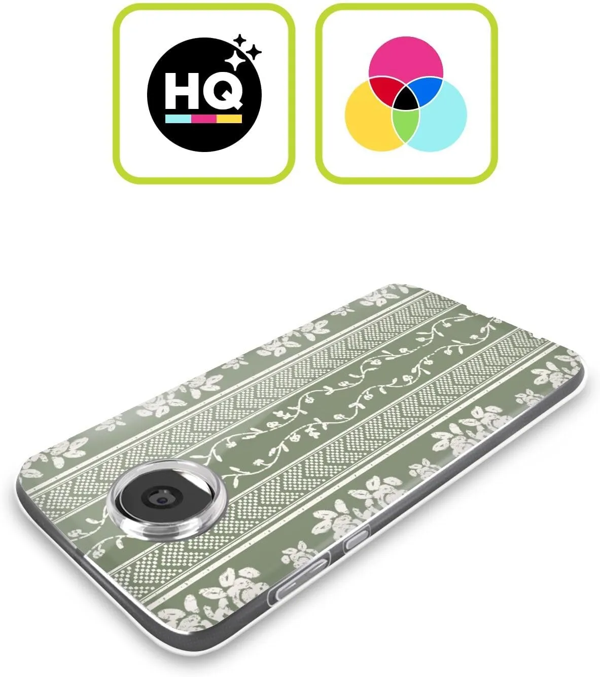 Head Case Designs Officially Licensed Anis Illustration Floral Stripes Green Floral and Leaves Soft Gel Case Compatible with Motorola Edge 50 Fusion