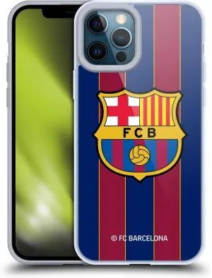 Head Case Designs Officially Licensed FC Barcelona Home 2020/21 Crest Kit Soft Gel Case Compatible with Apple iPhone 12 Pro Max