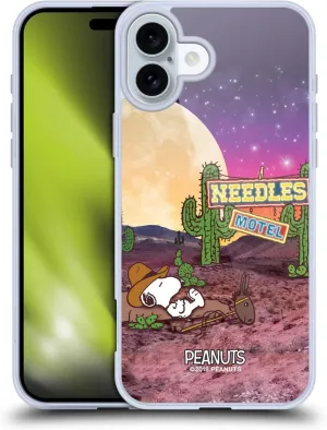 Head Case Designs Officially Licensed Peanuts Nebula Cactus Needles Snoopy Space Cowboy Soft Gel Case Compatible with Apple iPhone 16 Plus